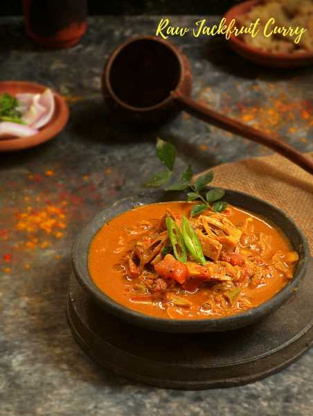 RAW JACKFRUIT CURRY RECIPE / KERALA STYLE JACKFRUIT CURRY / KATHAL CURRY - Cook With Smile