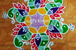 Rangoli designs for competition with themes colour - Bhommali