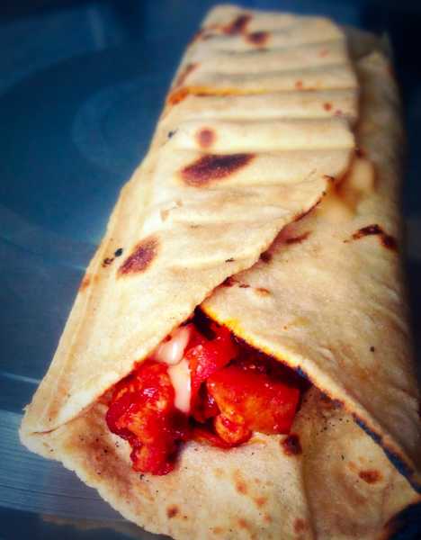 Recipe: Schezwan Chicken Wrap