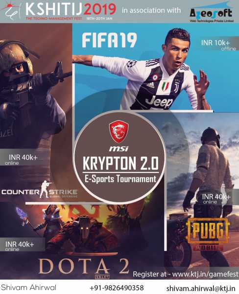 Register For Kshitij 2019 Gamefest - IIT Kharagpur - OnlyLoudest