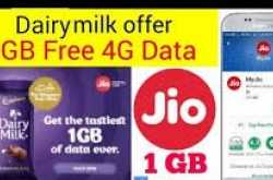 Reliance Jio Cadbury Dairy Milk Offer | Get 1 GB Data Free!!!