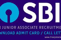 SBI Junior Associate Recruitment 2018 Admit Card Download @sbi.co.in