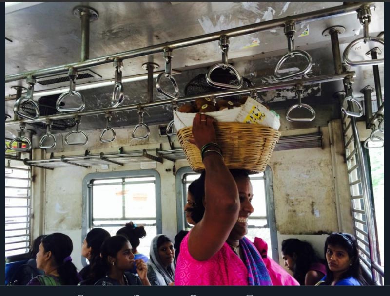 Shopping Inside A Train In Mumbai City