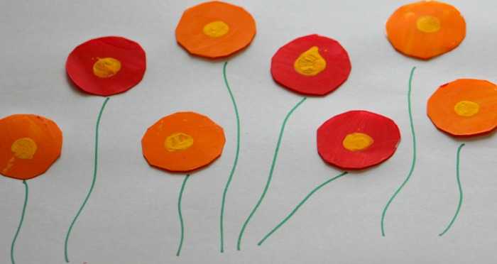 Simple Flower Painting Ideas - Poppy Flowers - Sparklingbuds