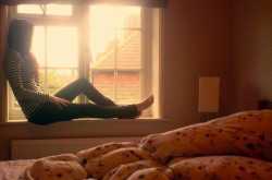 Sitting by the window . . . . .