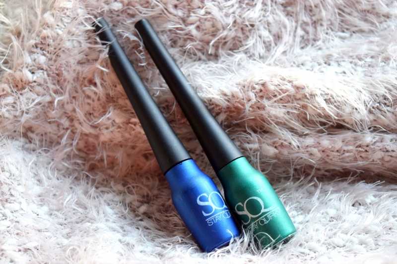 Stay Quirky Badass Eyeliner - Blue,Green Review,Swatches,FOTD