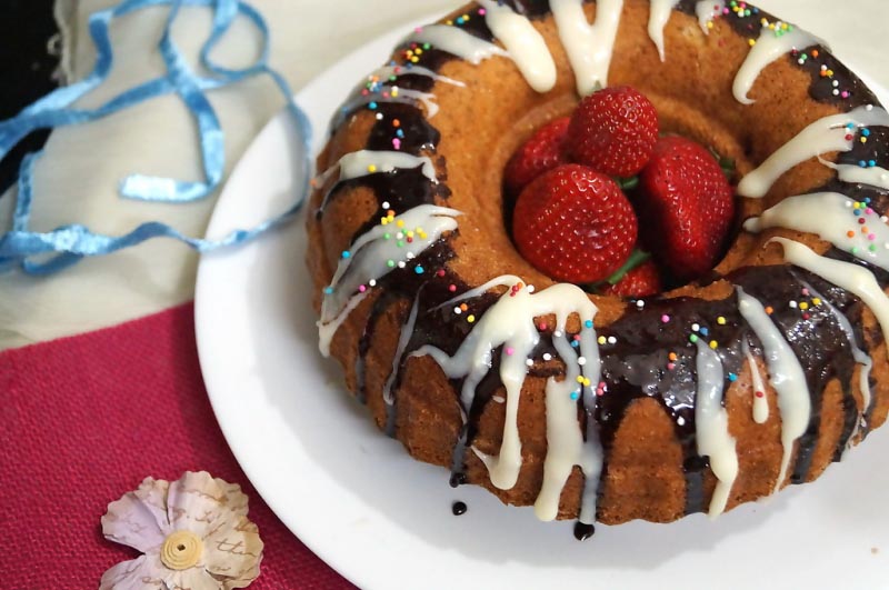 Strawberry Lemon Bundt Cake