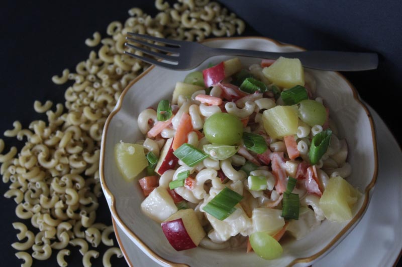 Sweet Hawaiian Pasta Salad - The Food Samaritan