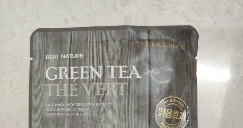 The Face Shop -  Green Tea The Vert Face Mask Review