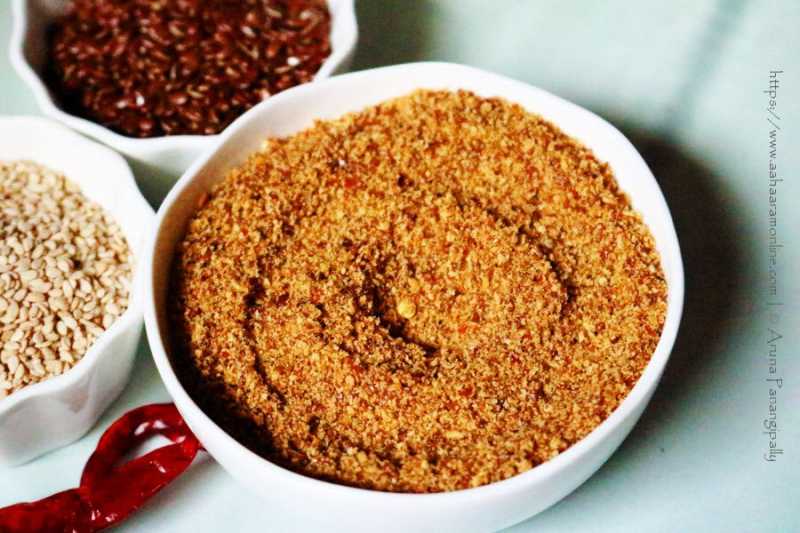 Til Alsi Chutney Powder | Sesame Flaxseed Podi » ãhãram