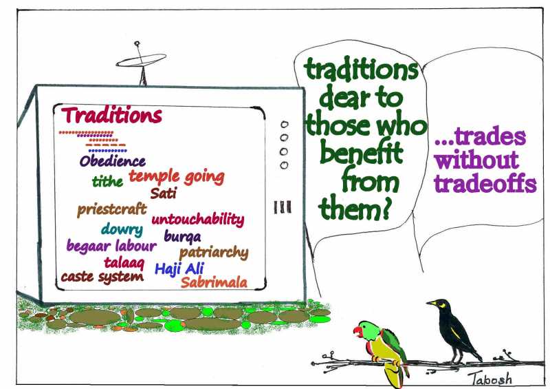 Traditions, Trades : Cartoon Tota-Myna