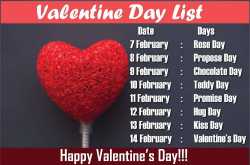 Valentine Week All Dates Schedule and Quotes Rose Day Propose Day Hug Day Kiss Day Full List