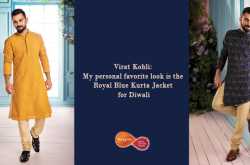 Virat Kohli: My personal favorite look is the Royal Blue Kurta Jacket for Diwali - #FestiveWaaliFeeling