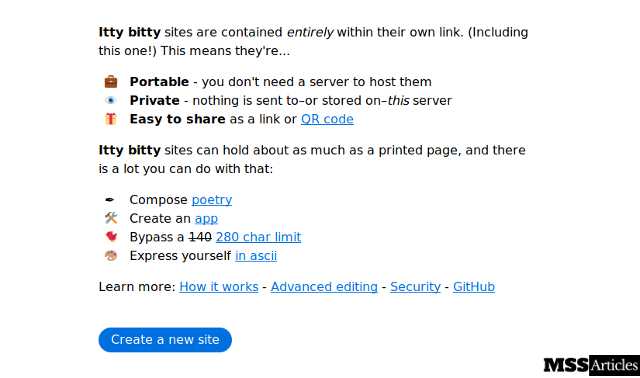 What Is Itty Bitty Site? - A Site Contained Within It