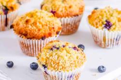 Blueberry Sourdough Muffins