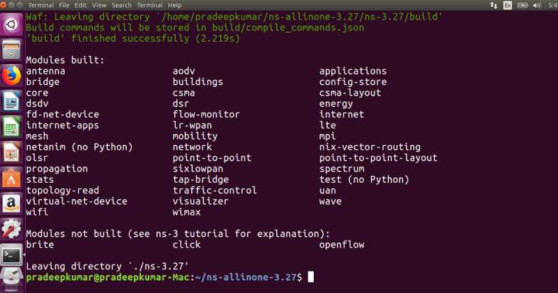Ns3 Installation In Ubuntu 16.04