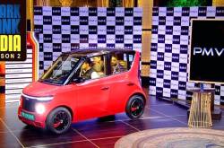 Shark Tank Judges Test Drive PMV Eas-E Electric Micro Car