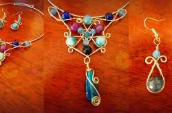 wire wrapped choker set